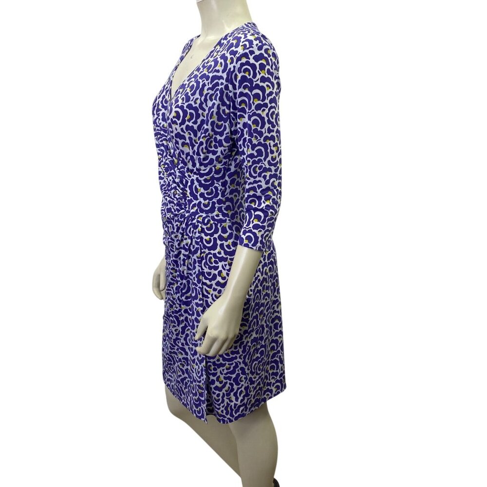 Laundry By Design Purple & White Wrap Dress 3/4 Sleeves Size10‎ - Picture 4 of 9